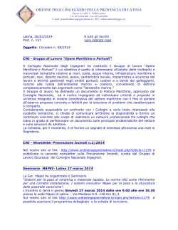 Circolare 08_2014 - Ordine degli Ingegneri della Provincia di Latina