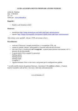 GUIDA AGGIORNAMENTO FIRMWARE ATEMIO