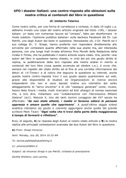 Comunicazione Umberto Telarico - centro ufologico taranto magazine