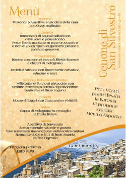 Il Cenone di San Silvestro