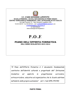 POF 2013 - 2014 - IC2 San Giovanni Lupatoto