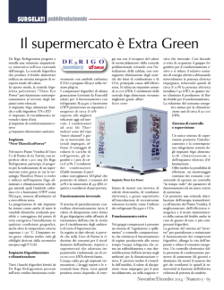 Il supermercato &egrave; Extra Green