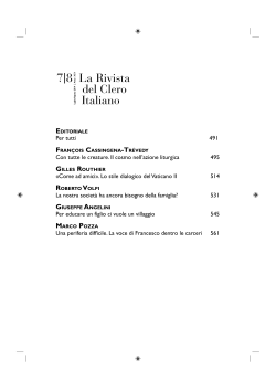 La rivista del clero italiano n. 7 e 8 anno 2014