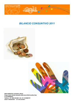 BILANCIO CONSUNTIVO 2011 - Don Tonino Bello - Onlus