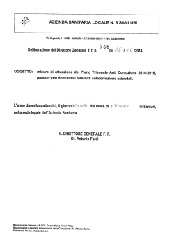 Deliberazione n.768 del 28-10-2014
