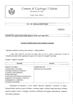 TARIFFE TASI 4  - Comune di Castiraga Vidardo