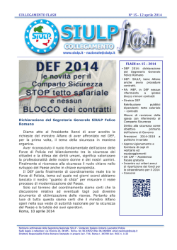 flash_15_2014 - Siulp Reggio Calabria