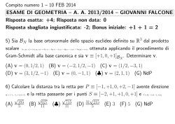 risposte del compito di geometria affine ed euclidea