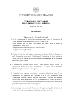 Disposizioni della Commissione elettorale