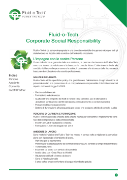 Fluid-o-Tech Corporate Social Responsibility
