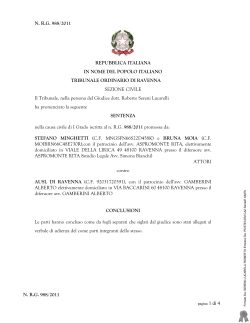 N. R.G. 988/2011 N. R.G. 988/2011 REPUBBLICA ITALIANA IN