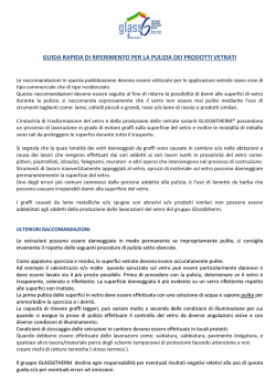 Guida alla pulizia del vetro