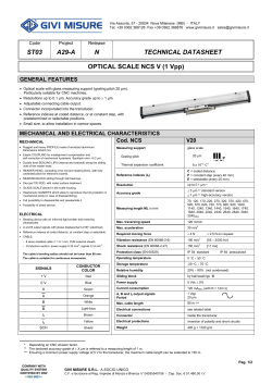 ST03 A29-A N TECHNICAL DATASHEET OPTICAL SCALE NCS V
