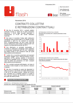 Istat: Contratti collettivi e retribuzioni contrattuali