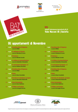 Gli appuntamenti di novembre