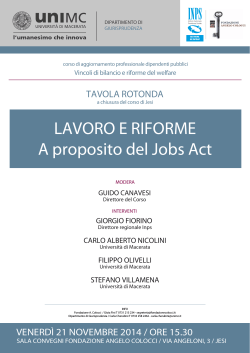 Tavola rotonda 21 nov 2014 - Fondazione Angelo Colocci
