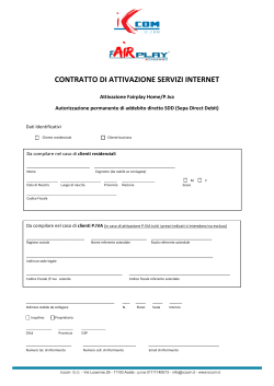 Contratto di attivazione 220914 - Iccom – Fairplay Wireless Adsl – Asti