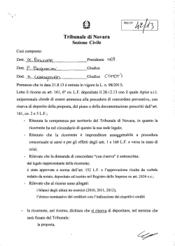 decreto ammissione pre-cp