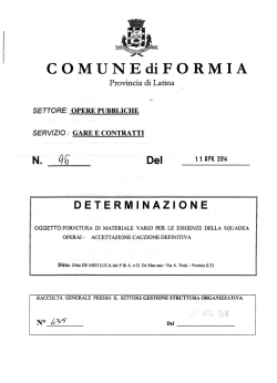 Det. 96/2014 - Servizio gare e contratti