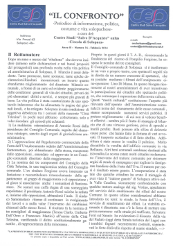 "Il CONFRONTO" -Anno III -nr. 16- 09 Febbraio 2014