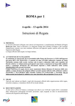 ROMA per 1 Istruzioni di Regata