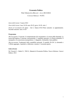 Economia Politica BELLOC 2013_2014 (Programma) NEW