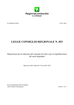 LEGGE CONSIGLIO REGIONALE N. 053
