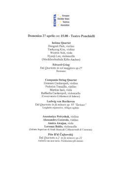 programma di sala del 27 aprile