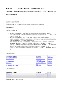 calendario e regolamento scudetto campano gf / mf