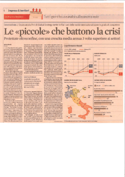 Le piccole che battono la crisi