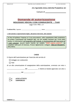 E41.01 - Autorizzazione noleggio veicoli con conducente e