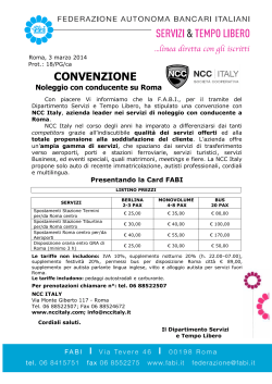 Convenzione NCC Italy-Noleggio con conducente su Roma