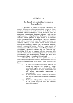 GUIDO ALPA Le clausole nei contratti del commercio internazionale