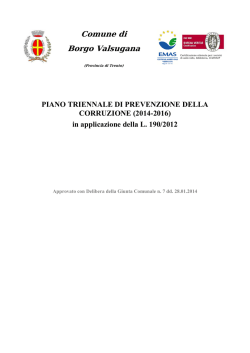 Piano Anticorruzione 2014-2016