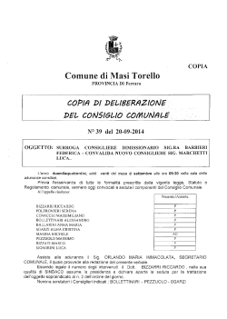 Surroga Consigliere Comunale Barbieri Federica