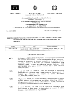 por calabria fesr 2007-2013 - Istituto Comprensivo Montalto Uffugo