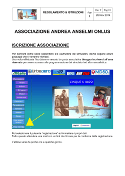 programma simulatori - Associazione "Andrea Anselmi ONLUS"