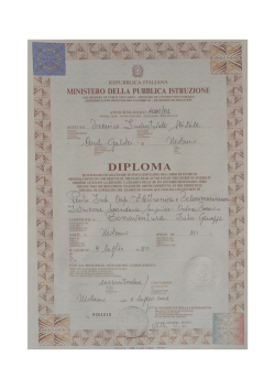 Diploma di Perito Elettronico e in Telecomunicazioni