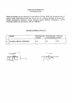 GRADUATORIA D1 - Comune di Presicce