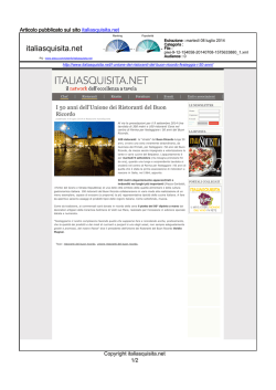 italiasquisita.net - 100 chef per una sera