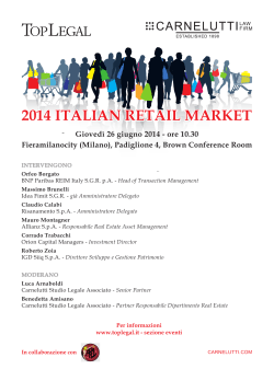 2014 ITALIAN RETAIL MARKET