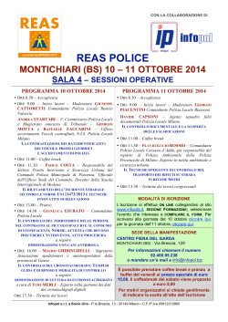 reas police montichiari (bs) 10 – 11 ottobre 2014 sala 4