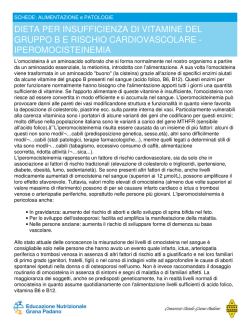dieta per insufficienza di vitamine del gruppo be rischio