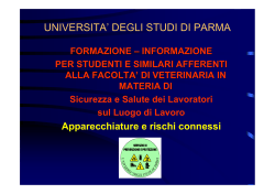 Parte 3 Apparecchiature e rischi - Università degli Studi di Parma