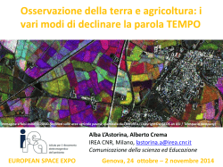 EUROPEAN SPACE EXPO Genova, 24 ottobre - Space4Agri