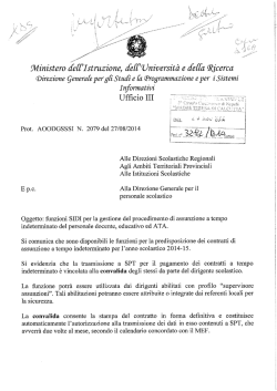 Funzioni SIDI proced. assunz. a t.i. personale docente educativo ata