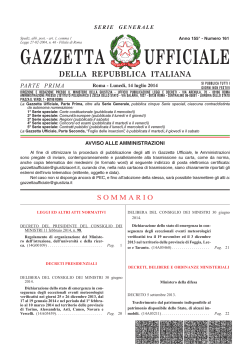 Gazzetta Ufficiale n. 161 del 14 luglio 2014 - Il sole 24 Ore