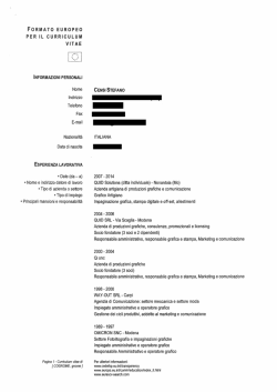 Curriculum Vitae - Unione Comuni del Sorbara