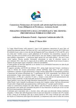 Audizione UIL per Sistema Previdenziale Pubblico e Privato 27