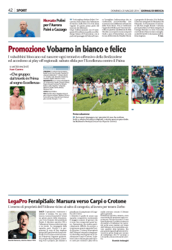 Giornale di Brescia 25/05/2014